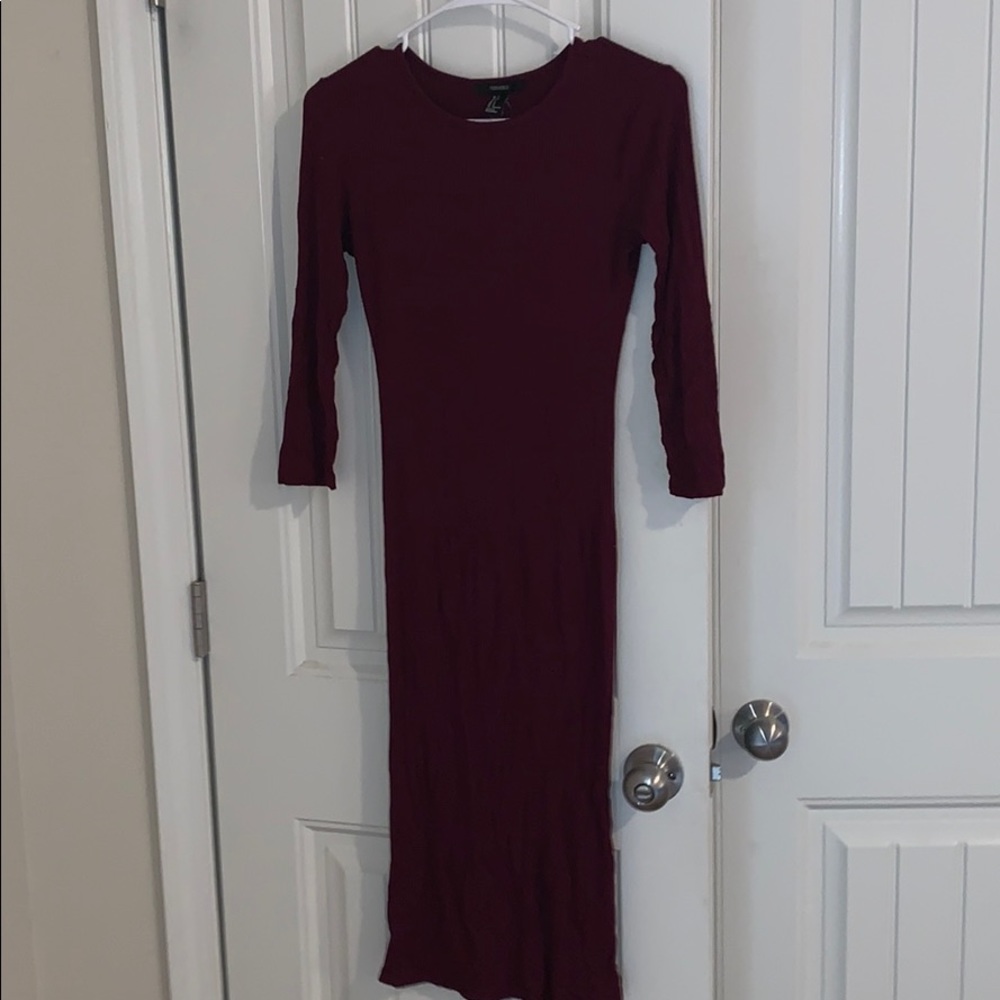 Fitted Burgundy Dress